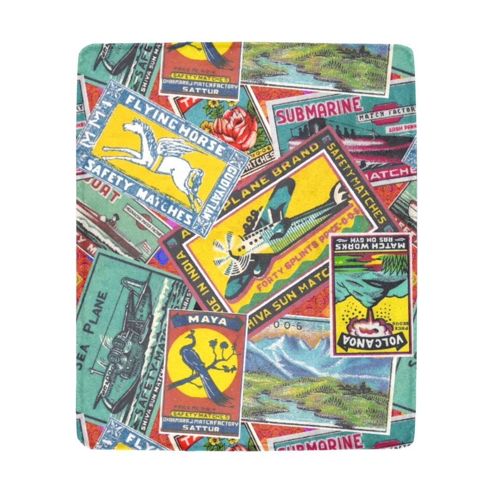 Indian Matchbook Art- Micro Fleece Blanket