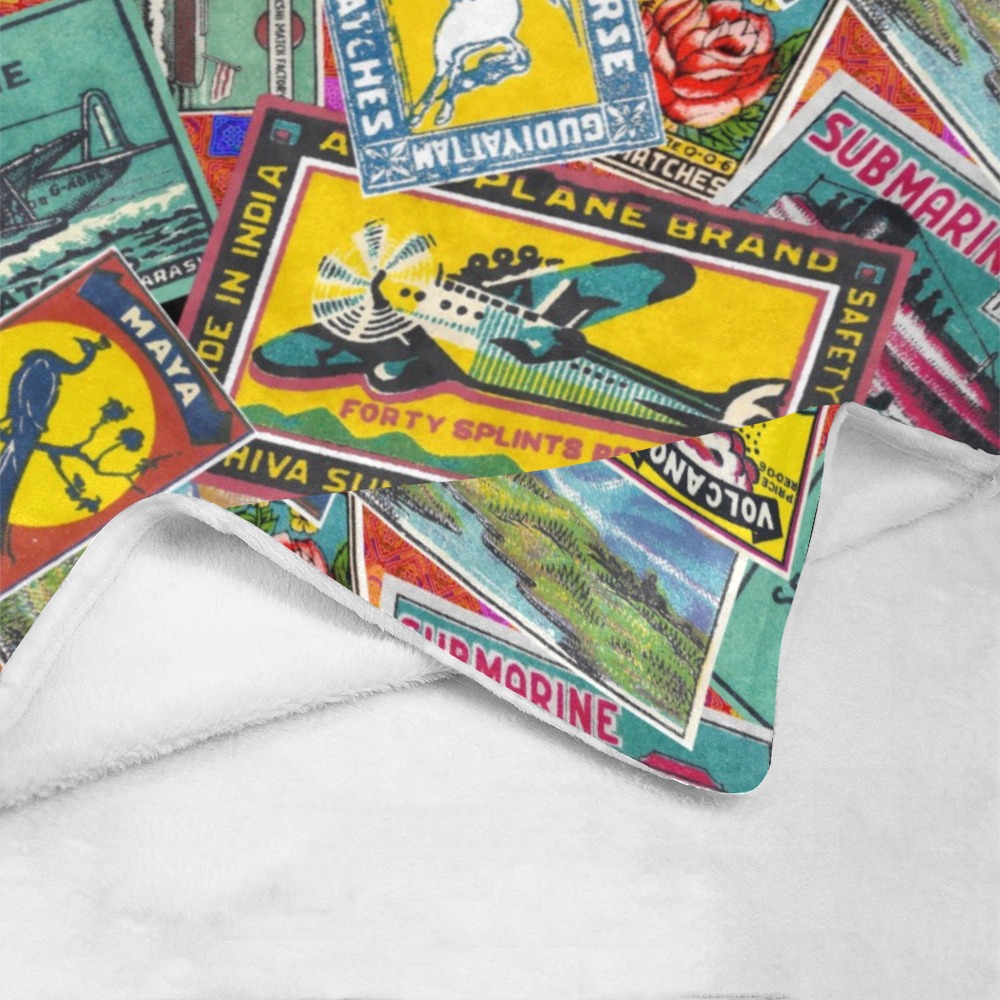 Indian Matchbook Art- Micro Fleece Blanket - Image 4
