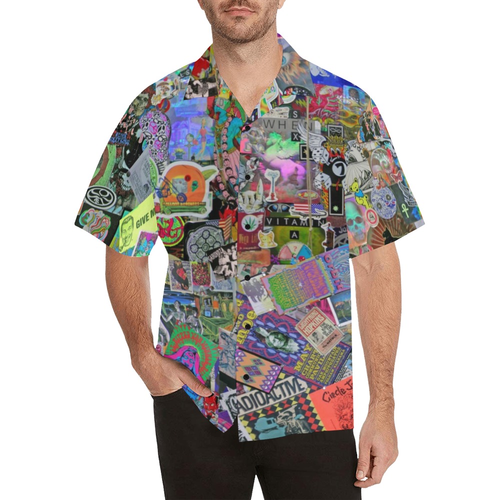 Psychedelic Hawaiian Shirt- Masculine Sizing