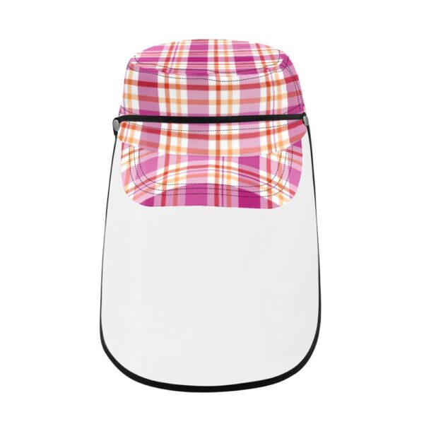 Lesbian Plaid 01 Military Style Cap With Detachable Face Shield