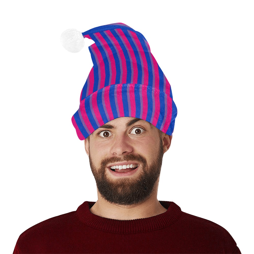 Bisexual Long Stripes Christmas Santa Hat - Image 4