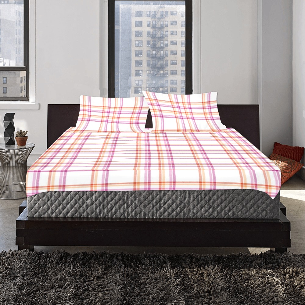 Lesbian Plaid 3-Piece Bedding Set