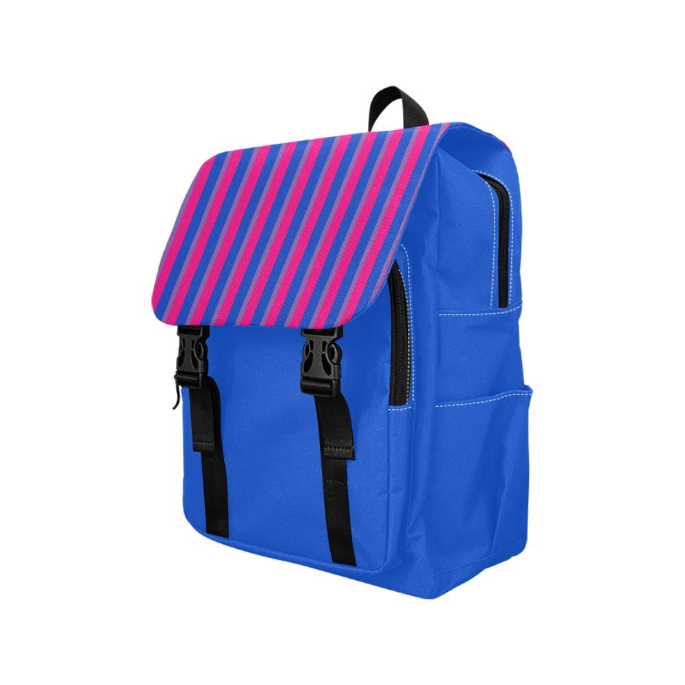 Bisexual Stripes Shoulders Backpack - Image 3