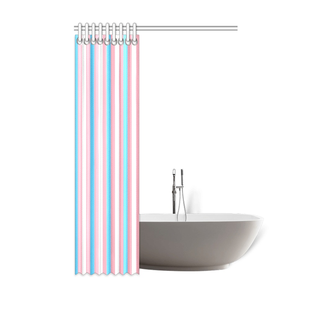 Transgender Stripes Shower Curtain - Image 3