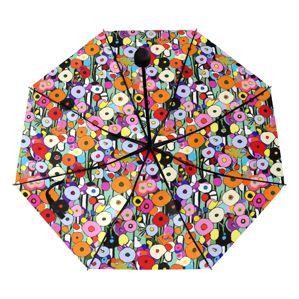 Kandinsky Flowers Anti-UV Foldable Umbrella - Image 3