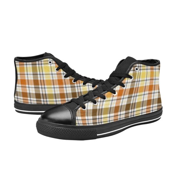 Bear Brotherhood Plaid Chic Gaylors High Top Canvas Shoes - Image 3