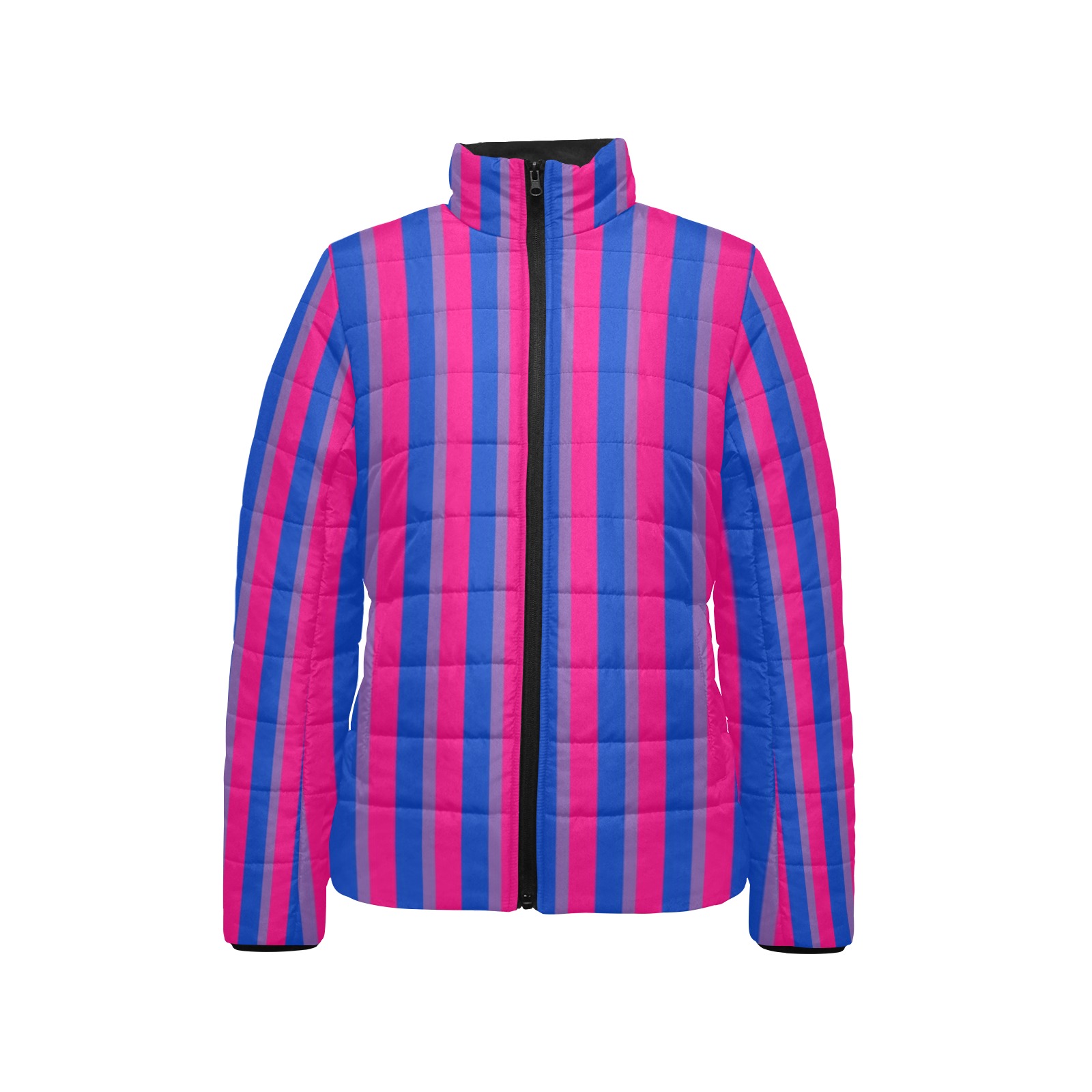 Bisexual Stripes Quilted Bomber Jacket - Image 3