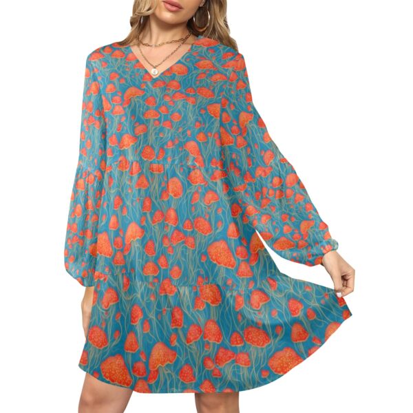 Field of Dreamz V-Neck Loose Fit Dress