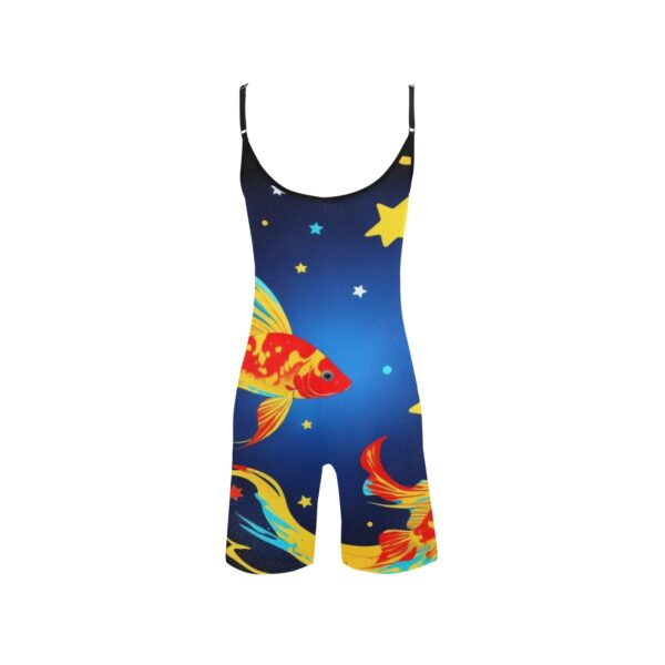 Don’t Be Koi Women's Spaghetti Strap Short Yoga Bodysuit - Image 4