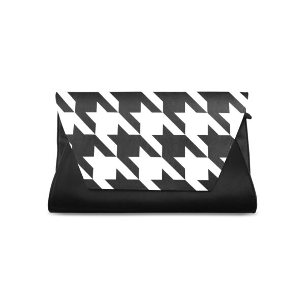 Oversized Houndstooth Clutch Bag