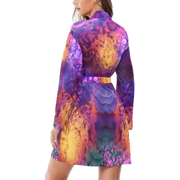 Liquid Lights Women's Long Sleeve Belted Night Robe - Image 2