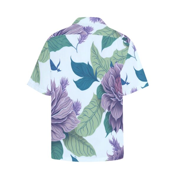 Watercolor Flowers Hawaiian Shirt - Image 4