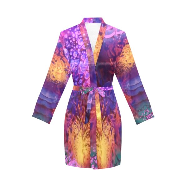 Liquid Lights Women's Long Sleeve Belted Night Robe - Image 3