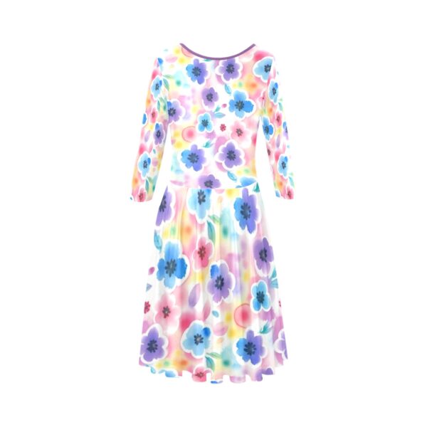 Bloomscape Half-Sleeve Skater Dress - Image 4