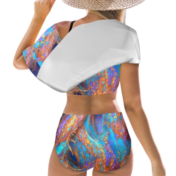 Cosmic Charie Ruffle Off Shoulder Bikini Swimsuit - Image 4