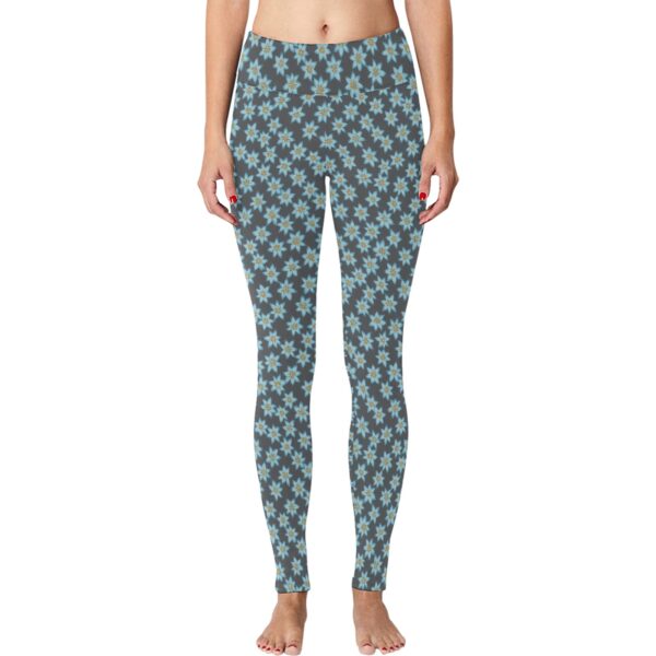 Paper StarFlowers Women's Workout Leggings (Large Size) - Image 2