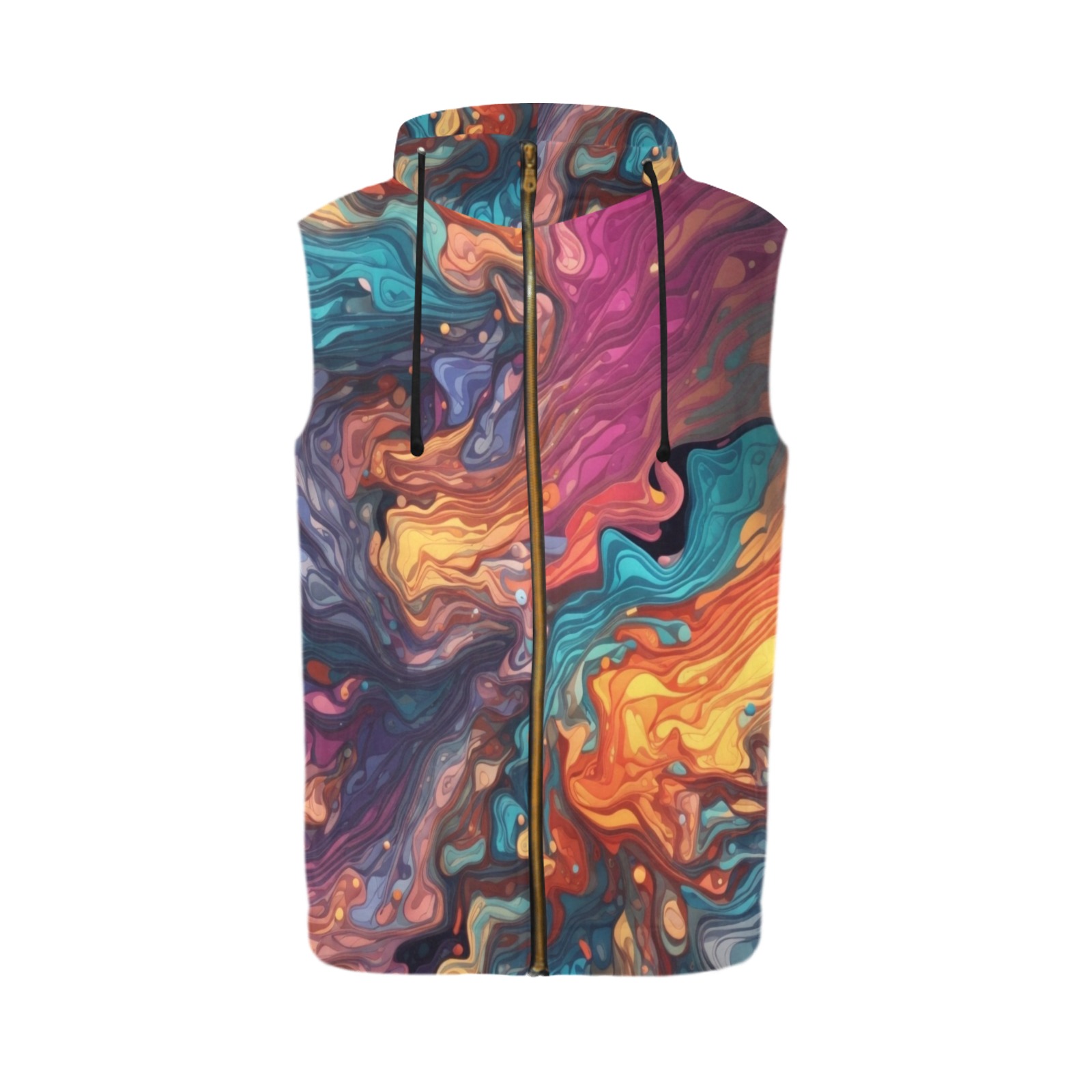 Color Crunch Terrain Sleeveless Hoodie