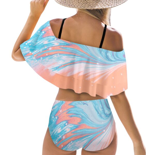 Sydney Whirlpool Women's Ruffle Off Shoulder Bikini Swimsuit (Model S45) - Image 3