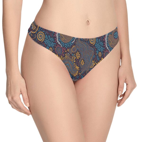 Amoeba Paisley Thongs