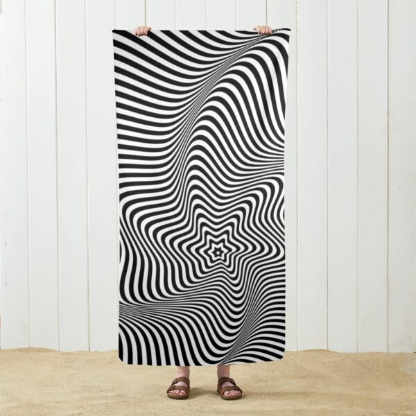 Optical Star Beach Towel 29"x58" - Image 3