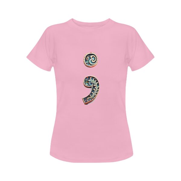 Semicolon Paisley- Women's Cotton T-Shirt
