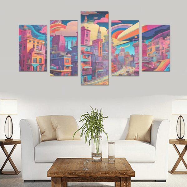 Zephyria Wispwood Lane Canvas Wall Art Prints (No Frame) 5-Pieces/Set C - Image 2