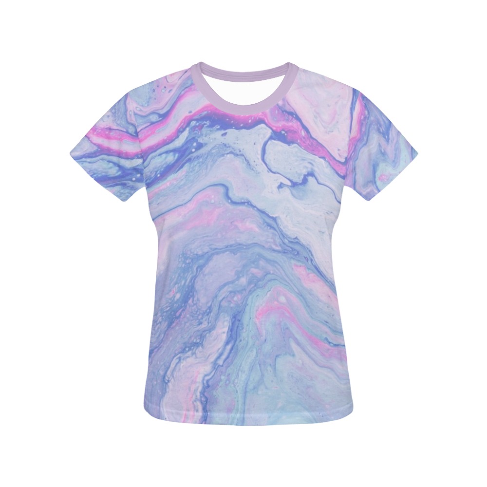 Santorini Sunset Women's All Over Print T-shirt (USA Size) (Model T40)